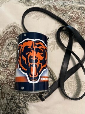 Little Earth NFL Navy Blue and Orange Chicago Bears Crossbody Bag